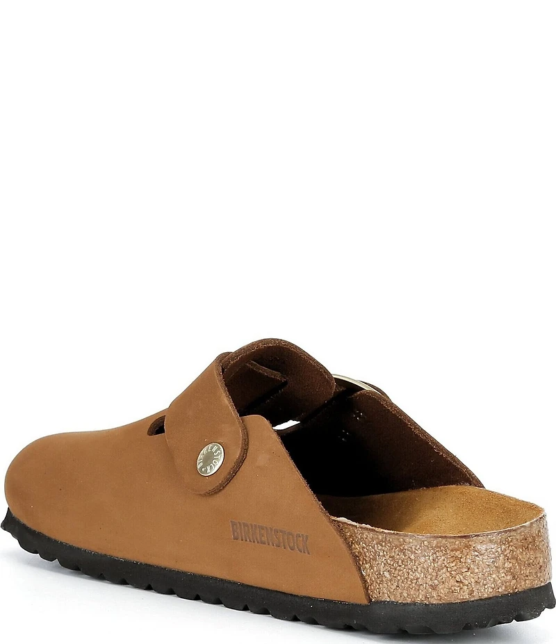 Birkenstock Women's Boston Big Buckle Nubuck Tonal Footbed Clogs