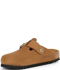 Birkenstock Women's Boston Big Buckle Nubuck Tonal Footbed Clogs
