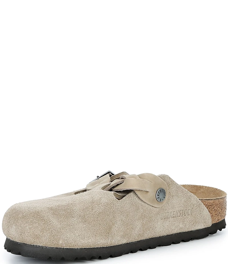 Birkenstock Women's Boston Braid Strap Suede Clogs