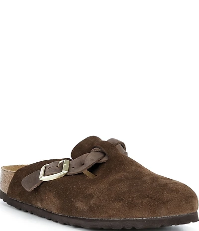 Birkenstock Women's Boston Braid Strap Suede Clogs