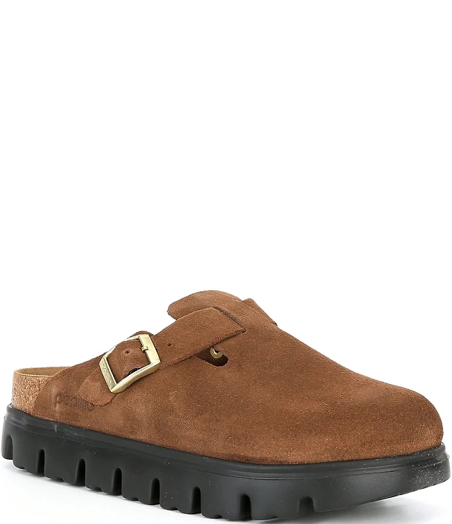 Birkenstock Papillio by Birkenstock Women's Boston Chunky Suede Platform Clogs