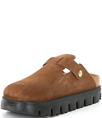 Birkenstock Papillio by Birkenstock Women's Boston Chunky Suede Platform Clogs