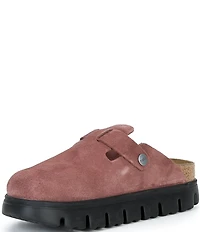 Birkenstock Papillio by Birkenstock Women's Boston Chunky Suede Platform Clogs