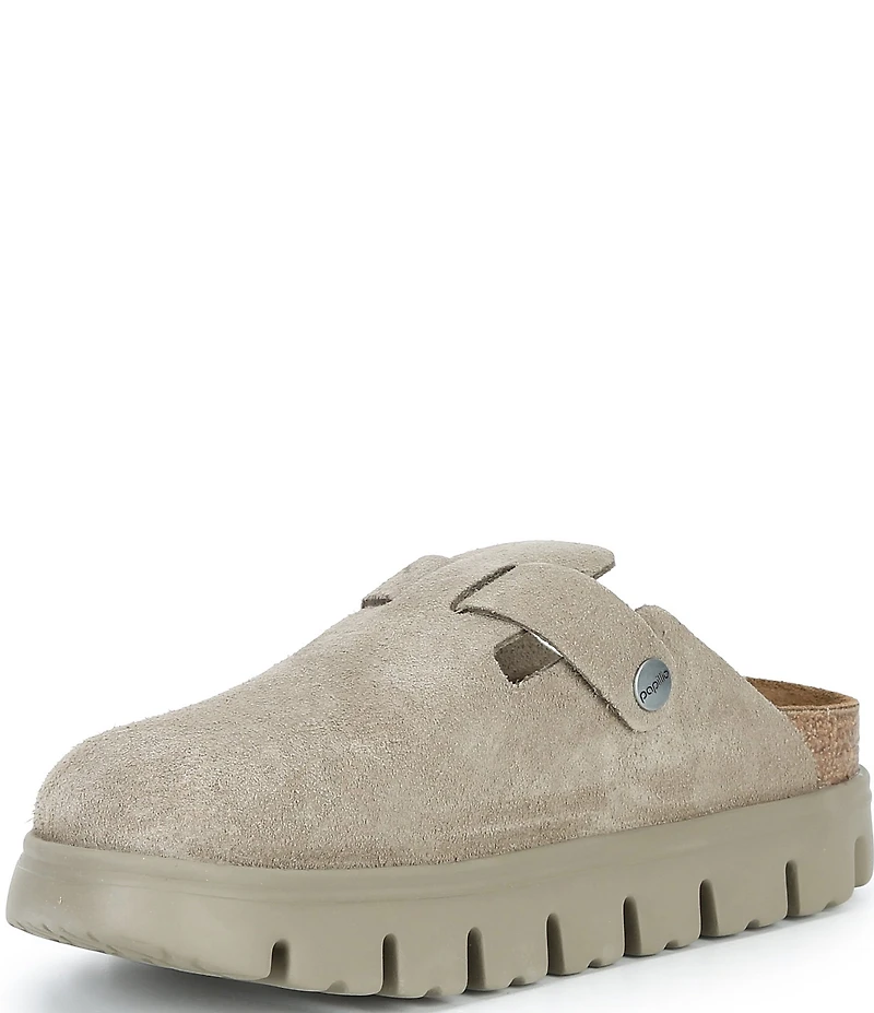 Birkenstock Papillio by Birkenstock Women's Boston Chunky Suede Platform Clogs