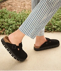 Birkenstock Women's Boston Chunky Suede Platform Clogs