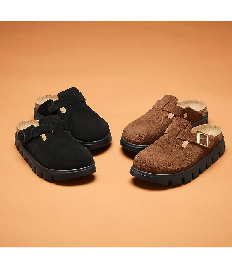 Birkenstock Women's Boston Chunky Suede Platform Clogs