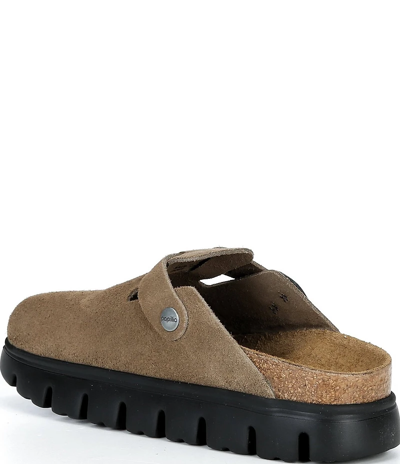 Birkenstock Papillio by Birkenstock Women's Boston Chunky Suede Platform Clogs