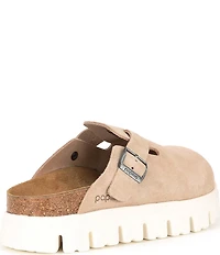 Birkenstock Papillio by Birkenstock Women's Boston Chunky Suede Platform Clogs
