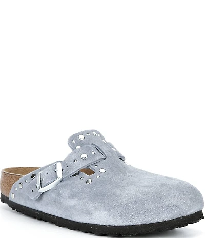 Birkenstock Women's Boston Suede Rivet Studded Clogs