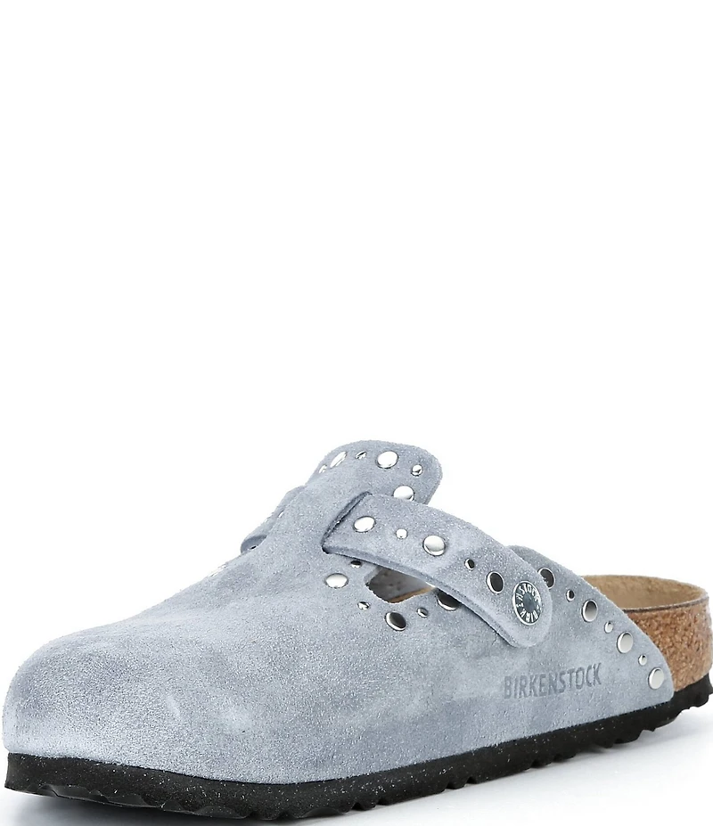 Birkenstock Women's Boston Suede Rivet Studded Clogs
