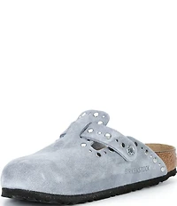 Birkenstock Women's Boston Suede Rivet Studded Clogs