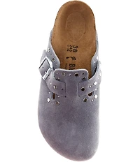 Birkenstock Women's Boston Suede Rivet Studded Clogs