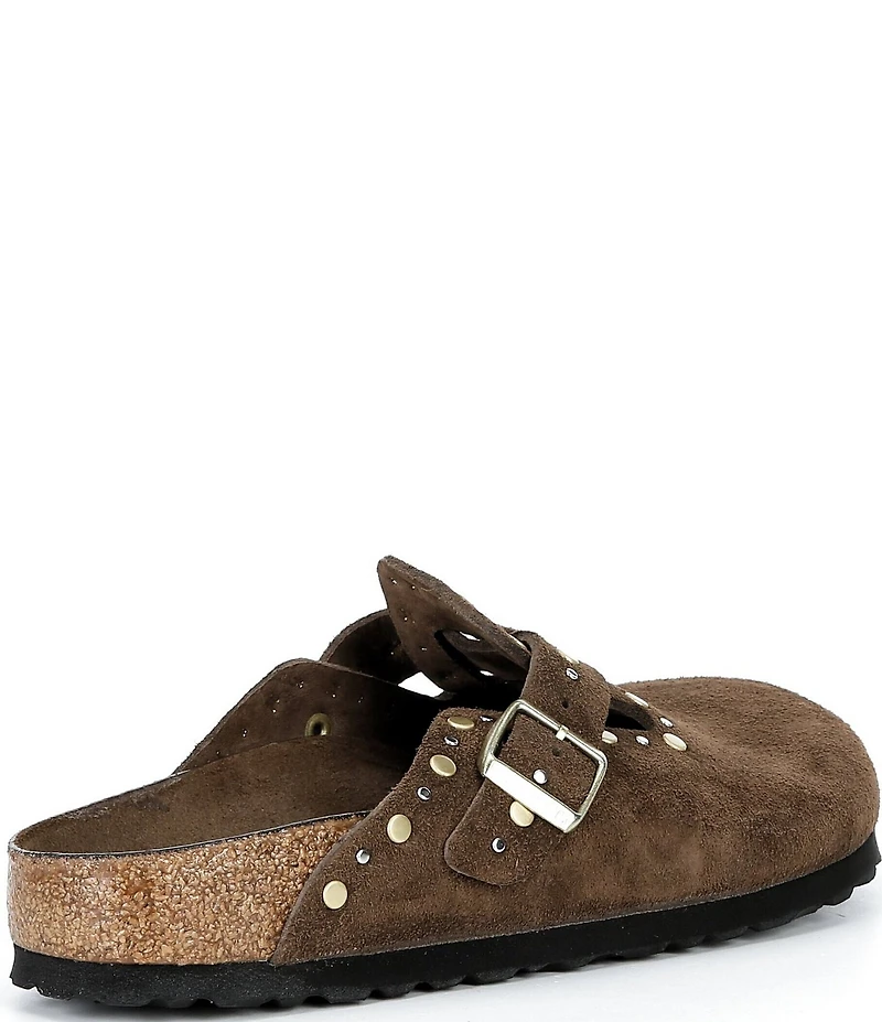 Birkenstock Women's Boston Suede Rivet Studded Clogs