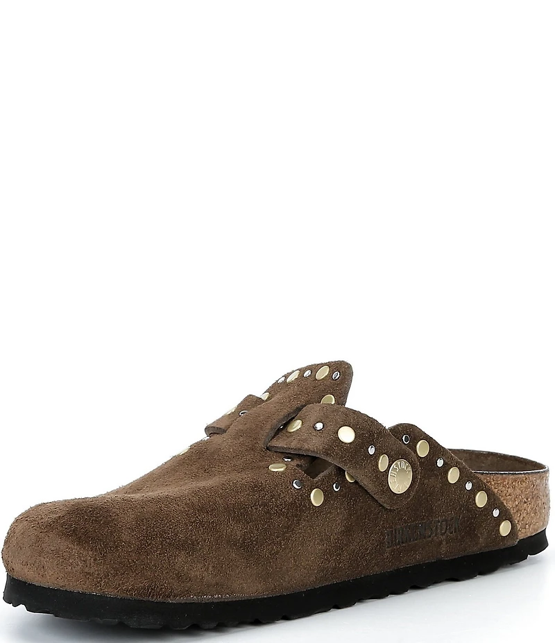 Birkenstock Women's Boston Suede Rivet Studded Clogs