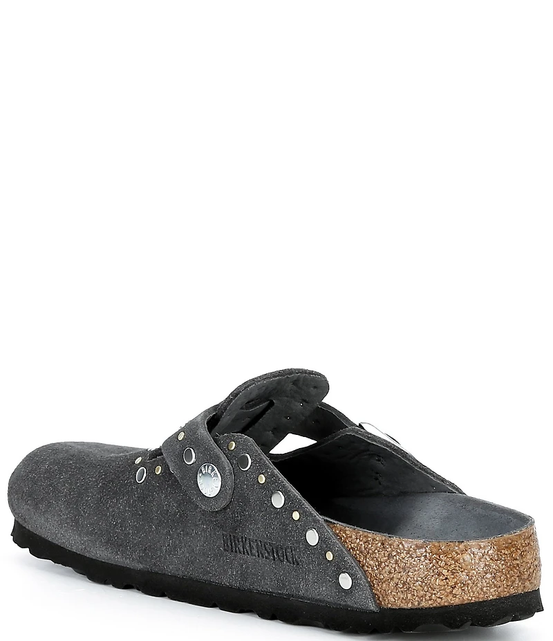 Birkenstock Women's Boston Suede Rivet Studded Clogs