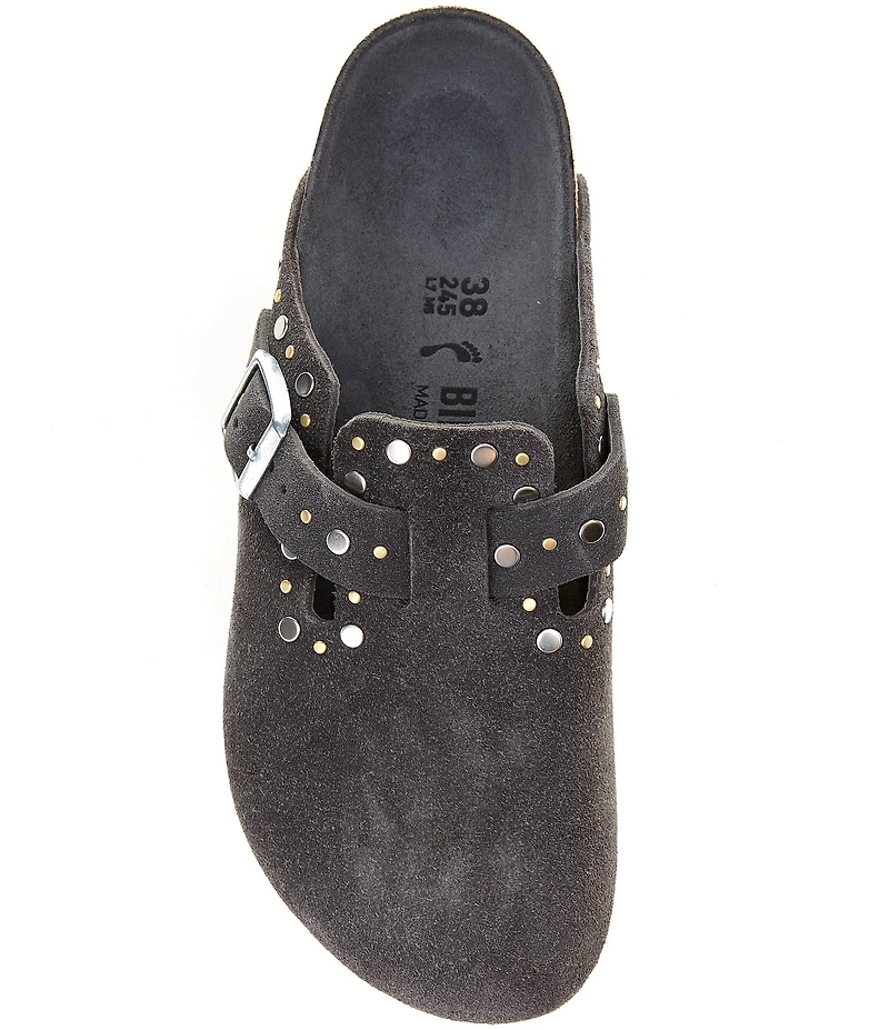 Birkenstock Women's Boston Suede Rivet Studded Clogs