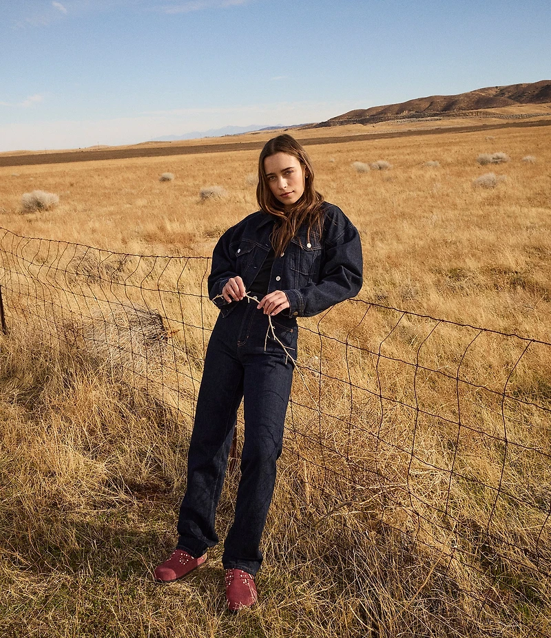 Birkenstock Women's Boston Suede Rivet Studded Clogs