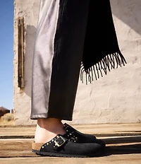 Birkenstock Women's Boston Suede Rivet Studded Clogs