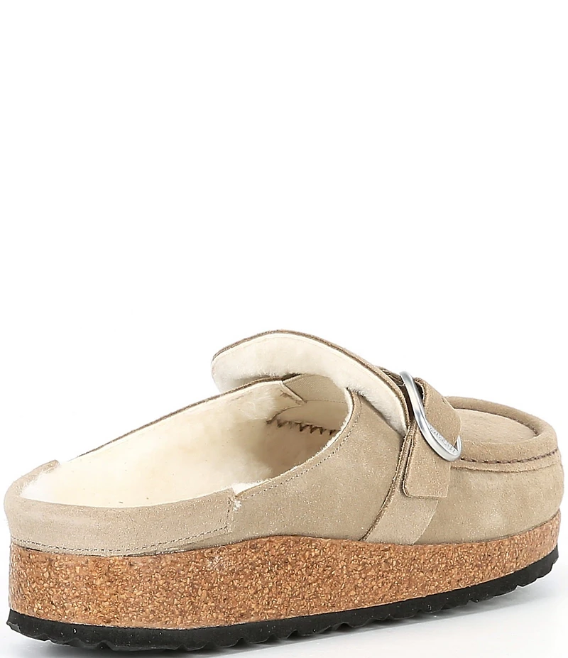 Birkenstock Women's Buckley Suede Shearling Clogs