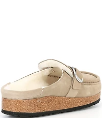 Birkenstock Women's Buckley Suede Shearling Clogs