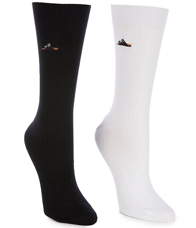 Birkenstock Women's Arizona Embroidered Cotton Ribbed Socks, 2-Pack