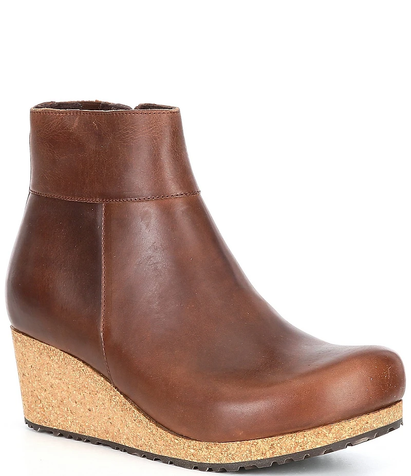 Papillio by Birkenstock Ebba Leather Platform Wedge Booties