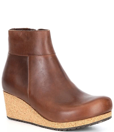 Papillio by Birkenstock Ebba Leather Platform Wedge Booties