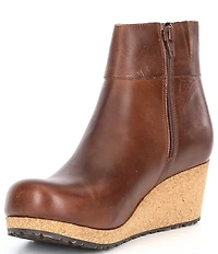 Papillio by Birkenstock Ebba Leather Platform Wedge Booties