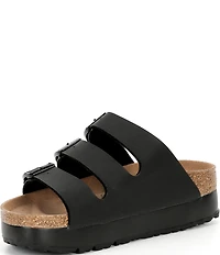 Birkenstock Women's Florida Flex Platform Triple Strap Slide Sandals