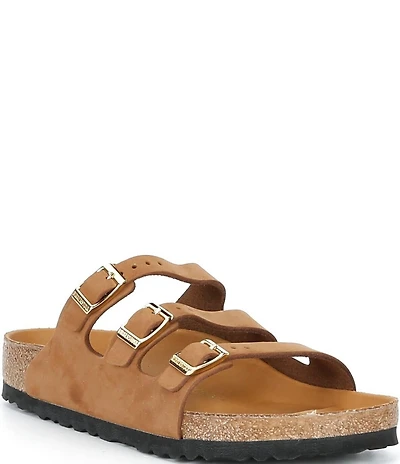 Birkenstock Women's Florida Nubuck Triple Strap Slide Sandals