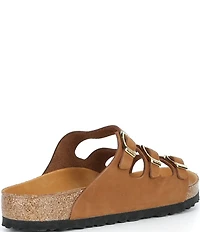 Birkenstock Women's Florida Nubuck Triple Strap Slide Sandals