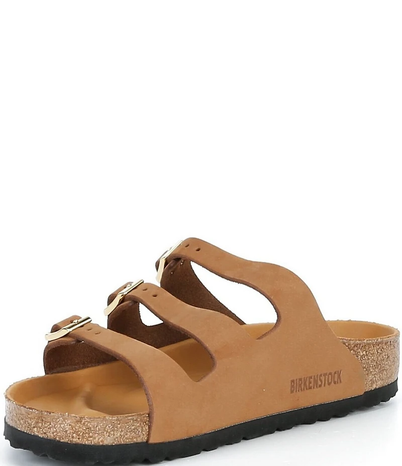 Birkenstock Women's Florida Nubuck Triple Strap Slide Sandals