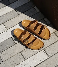 Birkenstock Women's Florida Nubuck Triple Strap Slide Sandals