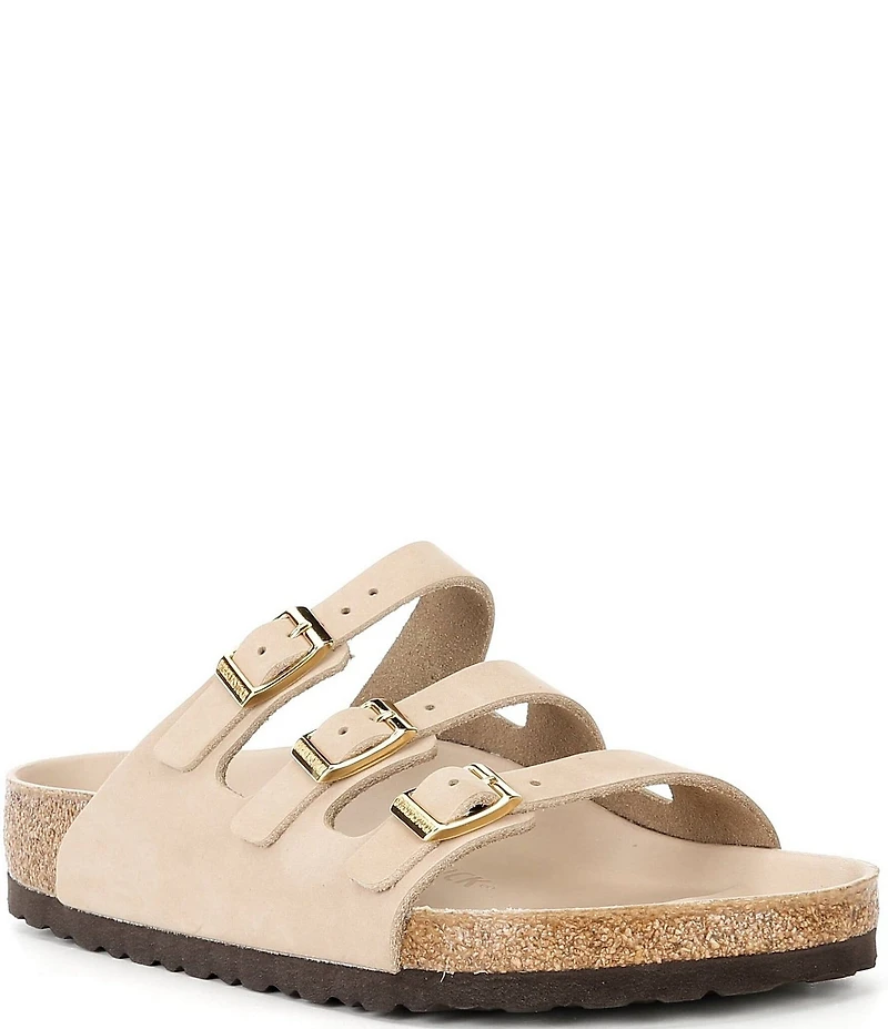 Birkenstock Women's Florida Nubuck Triple Strap Slide Sandals
