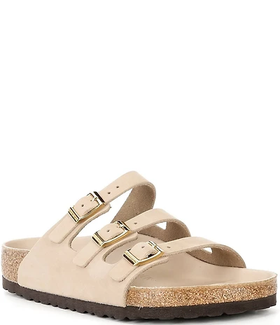 Birkenstock Women's Florida Nubuck Triple Strap Slide Sandals