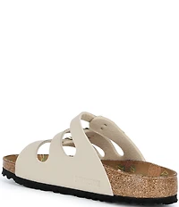 Birkenstock Women's Florida Triple Strap Printed Footbed Slide Sandals