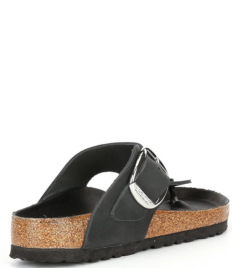 Birkenstock Women's Gizeh Big Buckle Oiled Leather Thong Sandals