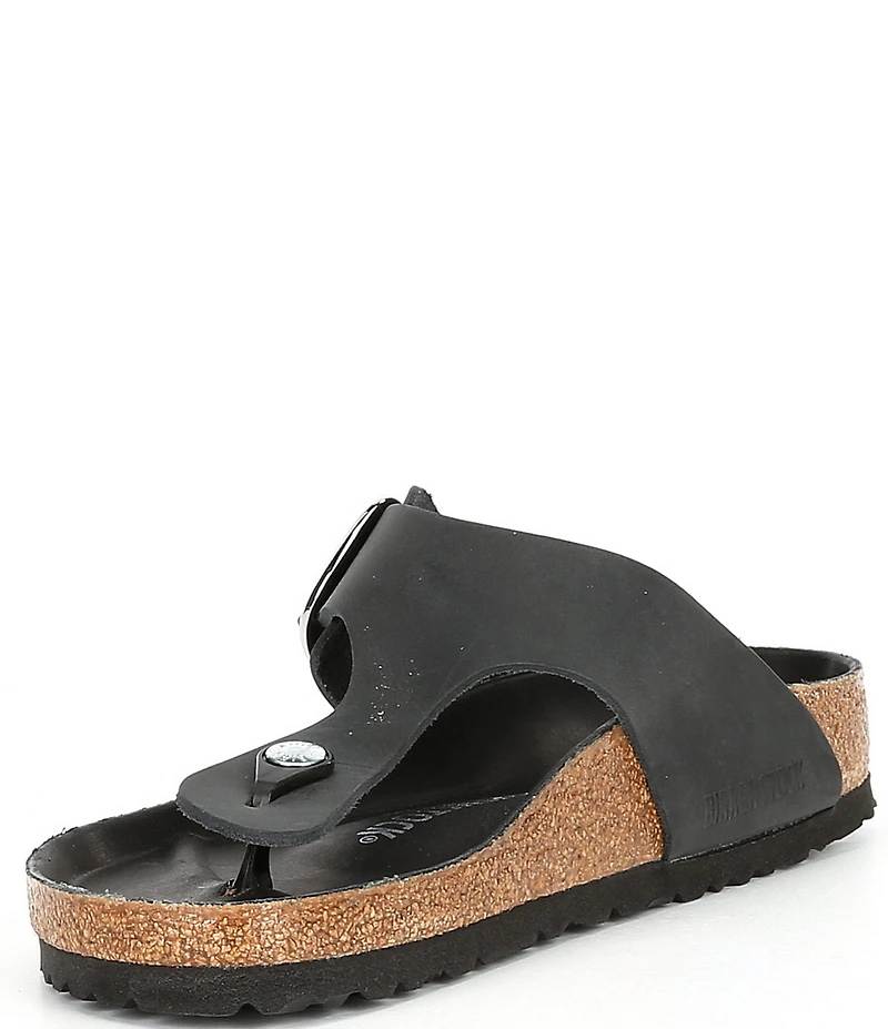 Birkenstock Women's Gizeh Big Buckle Oiled Leather Thong Sandals