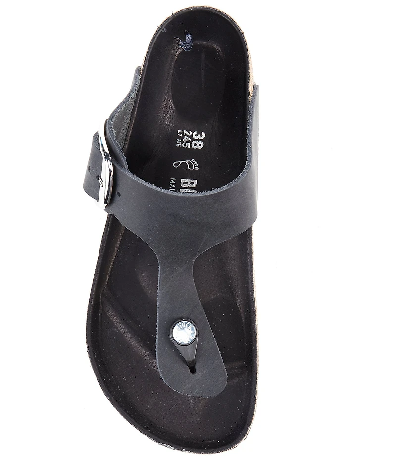 Birkenstock Women's Gizeh Big Buckle Oiled Leather Thong Sandals