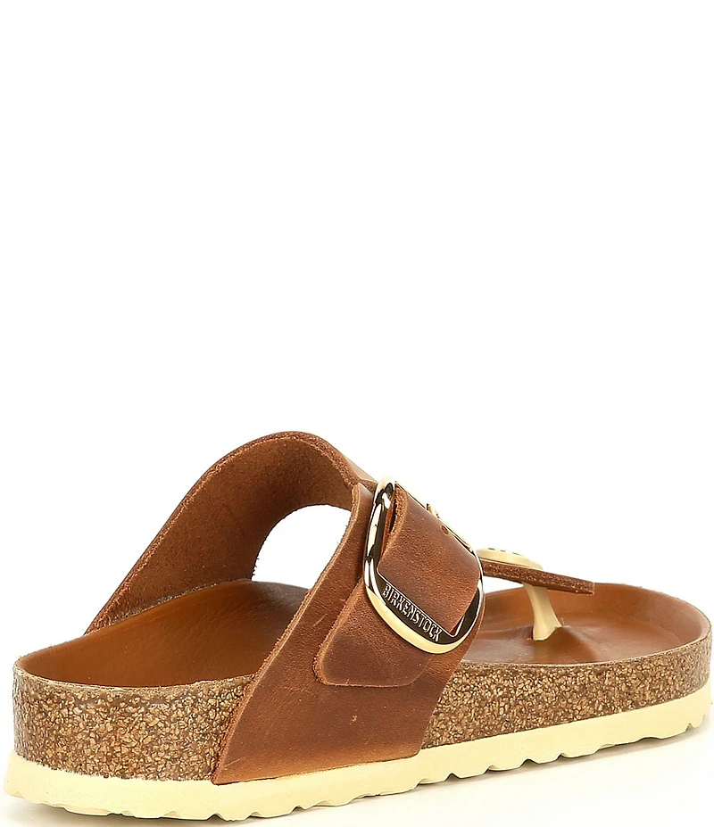 Birkenstock Women's Gizeh Big Buckle Oiled Leather Thong Sandals