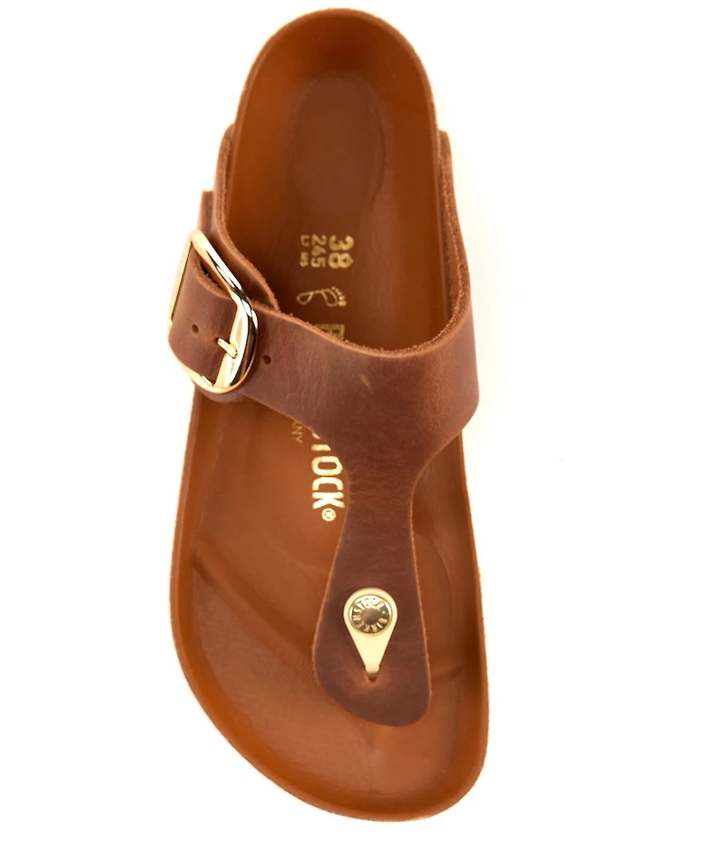 Birkenstock Women's Gizeh Big Buckle Oiled Leather Thong Sandals