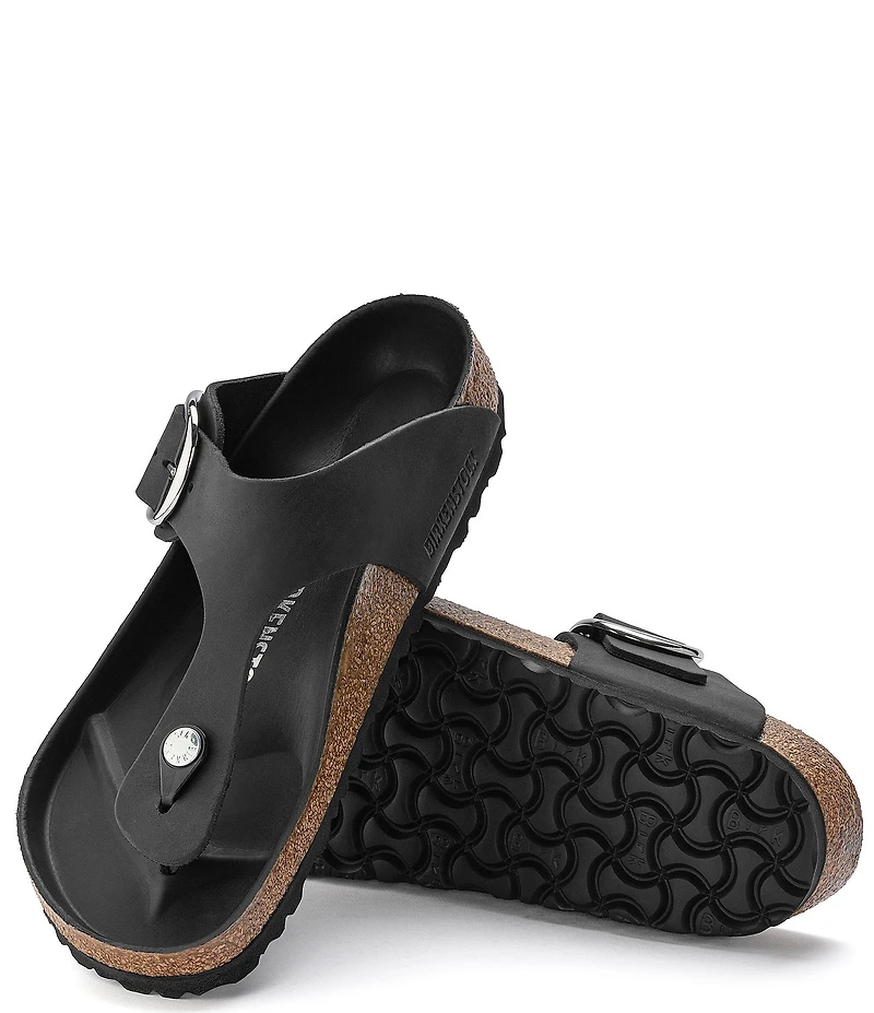Birkenstock Women's Gizeh Big Buckle Oiled Leather Thong Sandals