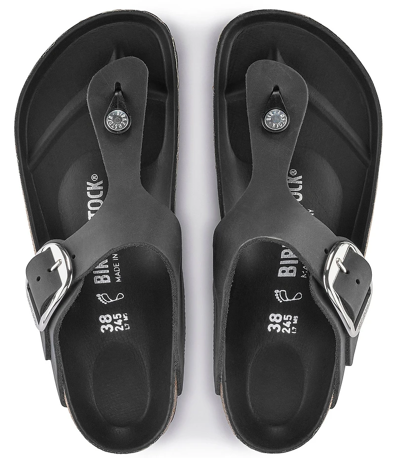 Birkenstock Women's Gizeh Big Buckle Oiled Leather Thong Sandals