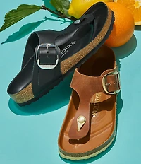 Birkenstock Women's Gizeh Big Buckle Oiled Leather Thong Sandals