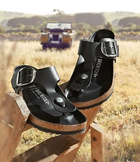Birkenstock Women's Gizeh Big Buckle Oiled Leather Thong Sandals