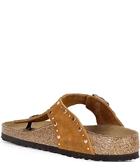 Birkenstock Women's Gizeh Rivets Suede Thong Sandals