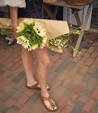 Birkenstock Women's Gizeh Rivets Suede Thong Sandals