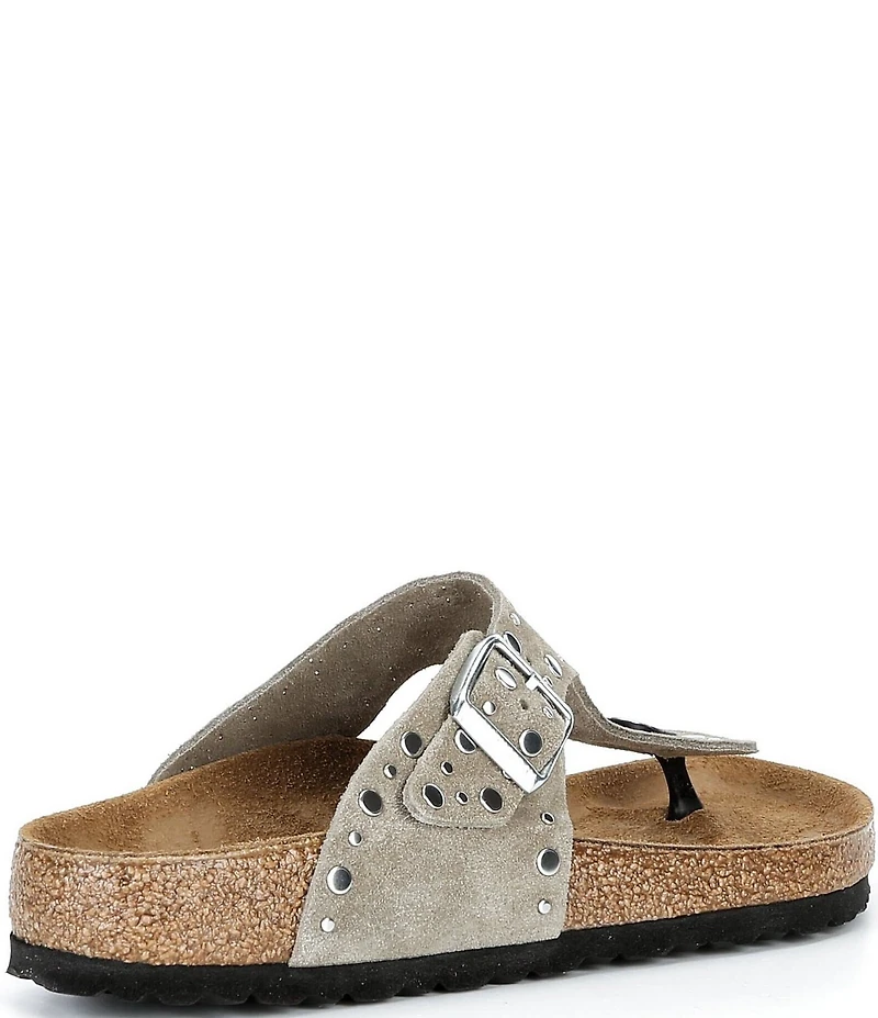 Birkenstock Women's Gizeh Rivets Suede Thong Sandals