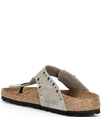 Birkenstock Women's Gizeh Rivets Suede Thong Sandals