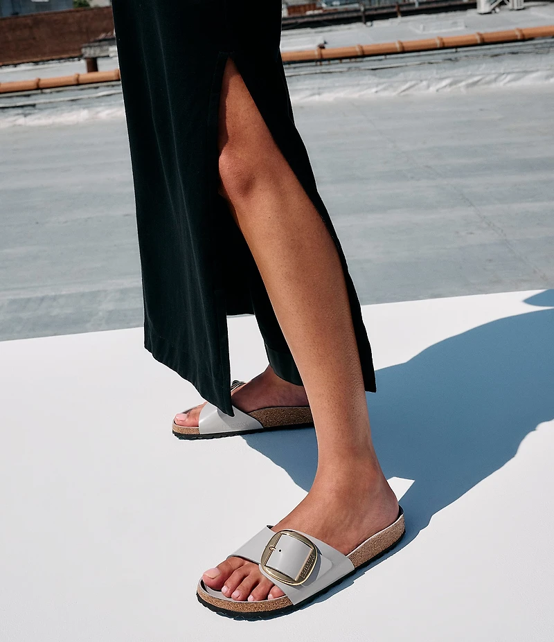 Birkenstock Women's Madrid Big Buckle High Shine Slide Sandals